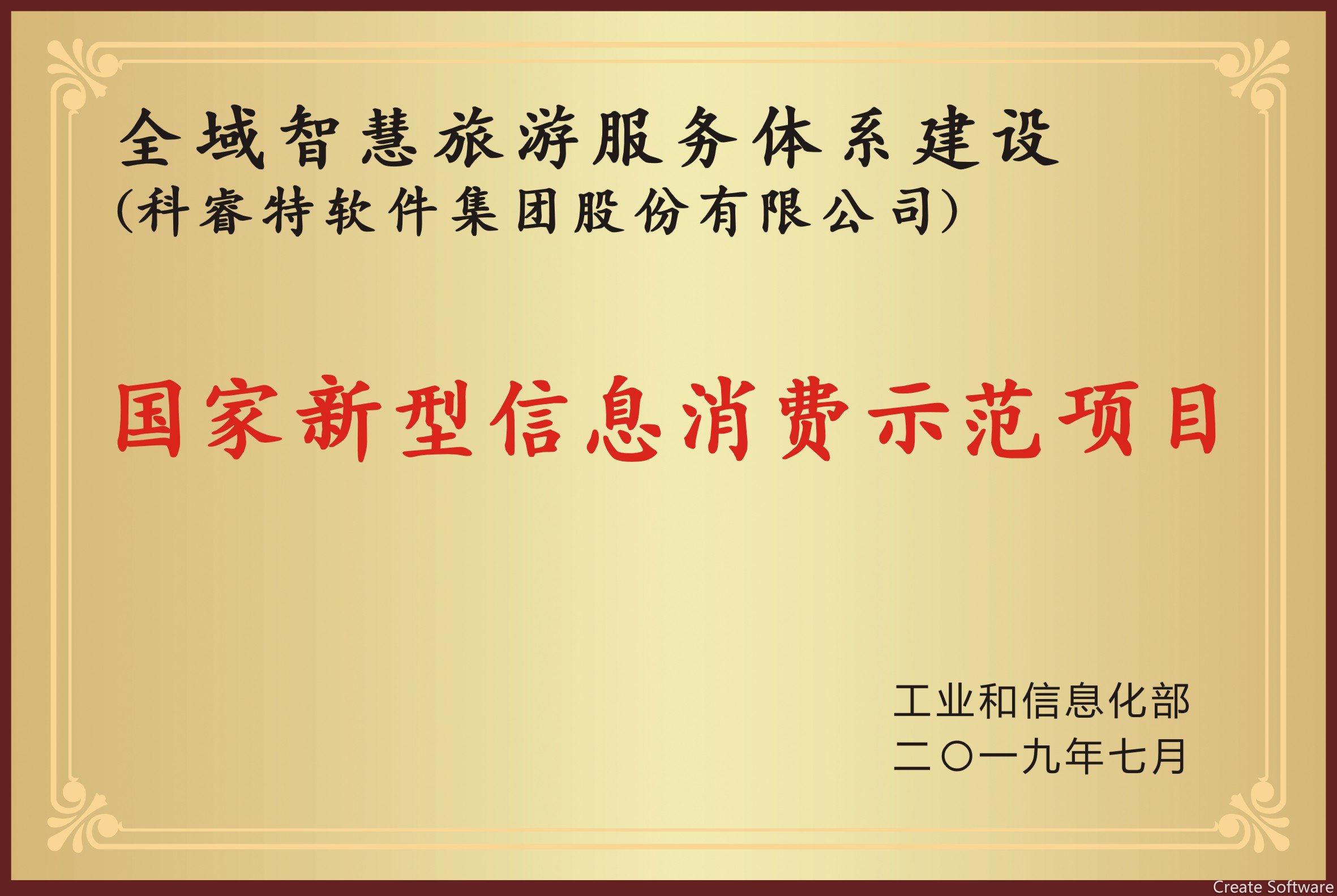 2019年国家新型信息消费示范项目